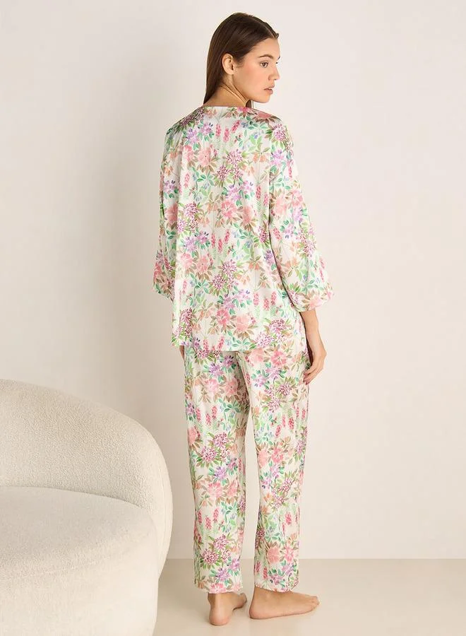 Splash FAV Pyjama Set V-neck Top & Trousers